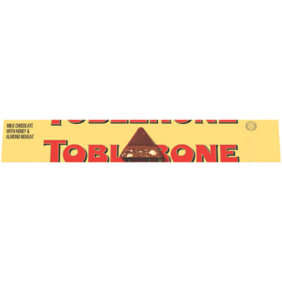 Toblerone Milk Chocolate Bar with Honey and Almond Nougat - 3.5 Oz