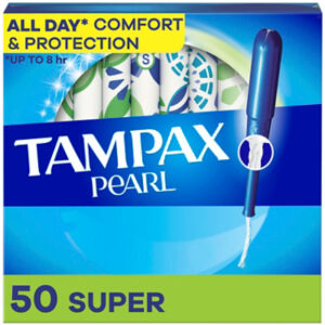 Tampax Pearl Tampons Super Absorbency - 50 Count
