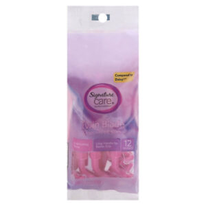 Signature Select/Care Razor Disposable Twin Blade With Lubricating Strip - 12 Count