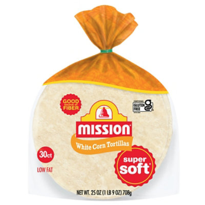 Mission Super Soft White Corn Tortillas - 30 Count