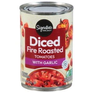 Signature SELECT Diced Fire Roasted With Garlic Tomatoes - 14.5 Oz