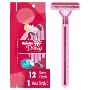 Gillette Razors Disposable Daisy Classic 12 Count  1 Venus Simply3 Razor - 13 Count