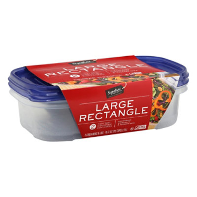 Signature SELECT Containers Storage Large 9.5 Cups Tight Seal BPA Free - 2 Count