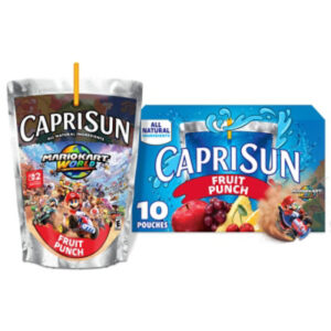 Capri Sun Fruit Punch Flavored with other natural flavor Juice Drink Blend - 10 - 6 Fl. Oz.