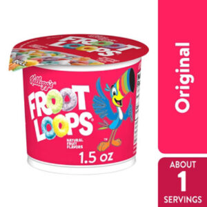 Froot Loops Breakfast Cereal Cup Fruit Flavored Original - 1.5 Oz