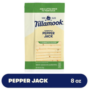 Tillamook Farmstyle Pepper Jack Thick Cut Farmstyle Slices Cheese 9 Count - 8 Oz