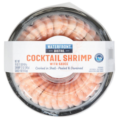 waterfront BISTRO Cooked Shrimp with Cocktail Sauce - 16 Oz