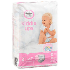 Signature Select/Care Kiddie Ups Girl Training Pants 3T 4T - 23 Count