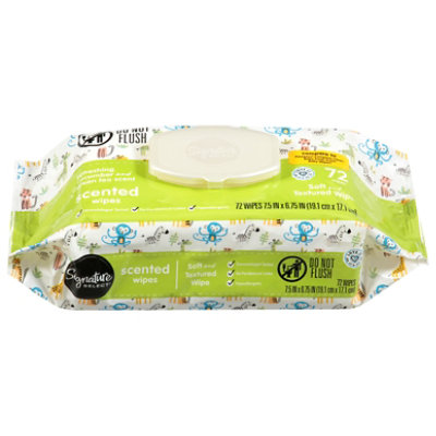 Signature Select/Care Wipes Scented - 72 Count