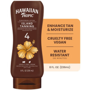 Hawaiian Tropic Island Tanning Lotion Sunscreen SPF 4 - 8 Oz