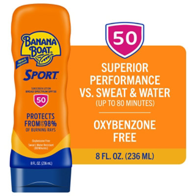 Banana Boat Ultra Sport Performance Broad Spectrum SPF 50 Sunscreen Lotion - 8 Oz