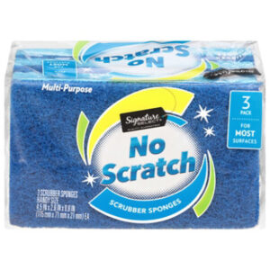 Signature SELECT No Scratch Multi Purpose Scrubber Sponges Handy Size - 3 Count