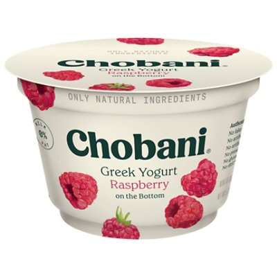 Chobani Non-Fat Raspberry Fruit On The Bottom Greek Yogurt - 5.3 Oz