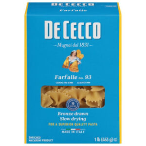 De Cecco Pasta No. 93 Farfalle Box - 1 Lb