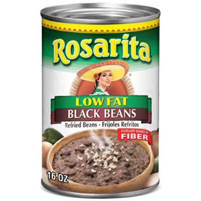 Rosarita Low Fat Refried Black Beans - 16 Oz