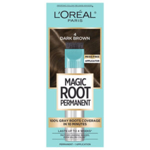 L'Oreal Paris Magic Root Rescue 10 Minute Root Hair Coloring Kit 4 Dark Brown Kit - Each