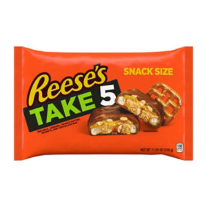 REESE'S TAKE 5 Pretzel Peanut and Chocolate Snack Size Halloween Candy Bag - 11.25 Oz