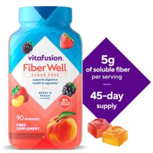Vitafusion Fiber Well Sugar Free Dietary Supplement Gummy - 90 Count