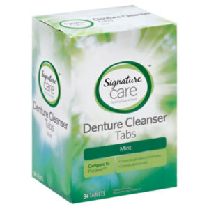 Signature Select/Care Denture Cleanser Tabs Mint - 84 Count