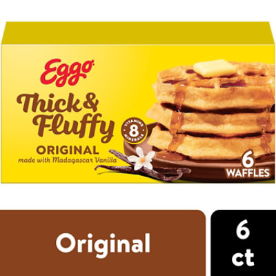 Eggo Thick and Fluffy Frozen Waffles Original Frozen Breakfast 6 Count - 11.6 Oz