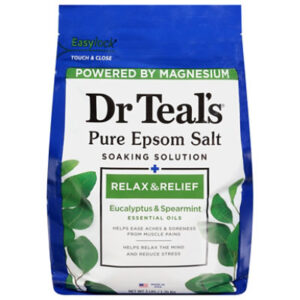 Dr Teals Soaking Solution Epsom Salt Pure Relax & Relief With Eucalyptus & Spearmint - 3 Lb