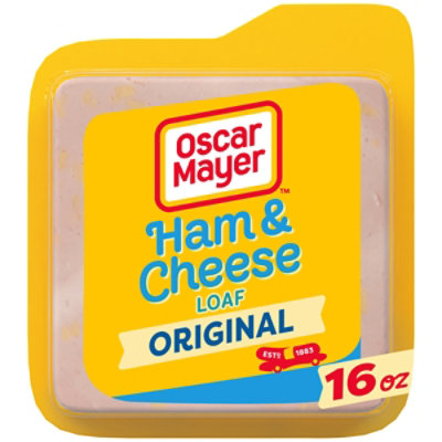 Oscar Mayer Ham & Cheese Meat Loaf Deli Lunch Meat with Real Kraft Cheese - 16 Oz