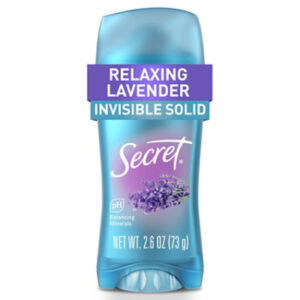 Secret Invisible Solid Lavender Scent Antiperspirant and Deodorant - 2.6 Oz