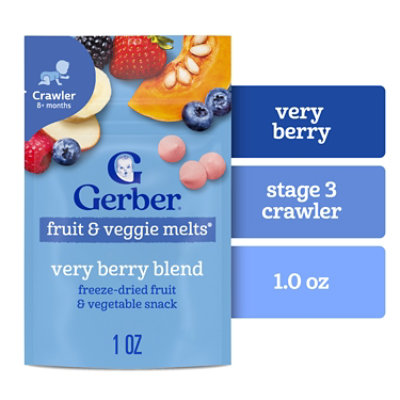 Gerber Fruit & Veggie Very Berry Blend Melts Baby Snack Bag - 1 Oz