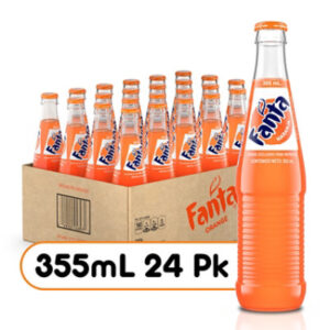 Fanta Soda Pop Mexico Orange Fruit Flavored 24 Count - 355 Ml