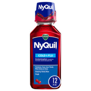 Vicks NyQuil Cold & Flu Over-the-Counter Medicine Cherry - 12 Fl. Oz.