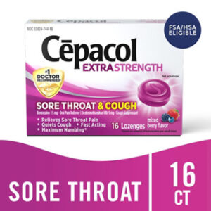 Cepacol Extra Strength Lozenges For Sore Throat & Cough Relief Mixed Berry - 16 Count