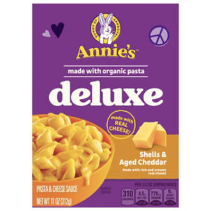 Annies Homegrown Macaroni & Cheese Sauce Creamy Deluxe Aged Cheddar Box - 11 Oz