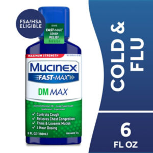 Mucinex Fast-Max DM Max Liquid Medicine Cough Relief Maximum Strength - 6 Fl. Oz.