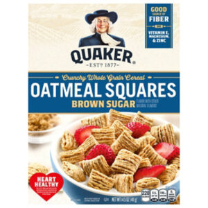 Quaker Cereal Oatmeal Squares With A Hint Of Brown Sugar - 14.5 Oz
