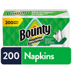 Bounty White and Print Paper Napkins - 200 Count