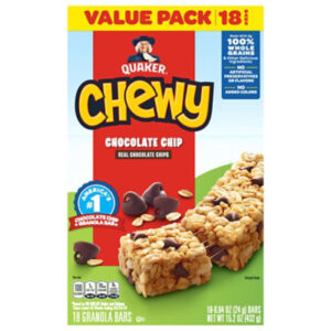 Quaker Chewy Granola Bars Chocolate Chip Value Pack - 18-0.84 Oz