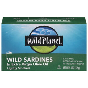 Wild Planet Sardines Wild Lightly Smoked in Extra Virgin Olive Oil Box - 4.4 Oz