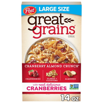 Post Great Grains Cranberry Almond Crunch Whole Grain Breakfast Cereal - 14 Oz