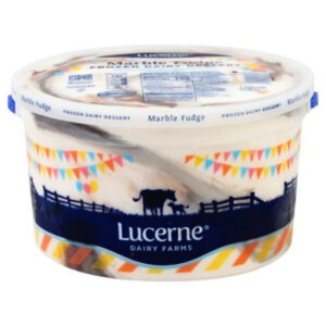 Lucerne Frozen Dairy Dessert Marble Fudge 1 Gallon - 3.78 Liter