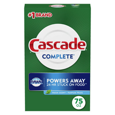 Cascade Complete Dishwasher Detergent Powder Fresh Scent - 75 Oz