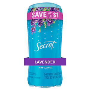 Secret Fresh Lavender Clear Gel and Deodorant for Women Twin Pack - 2-2.6 Oz