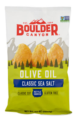 Boulder Canyon Olive Oil Sea Salt Kettle Potato Chips- 6.5 Oz