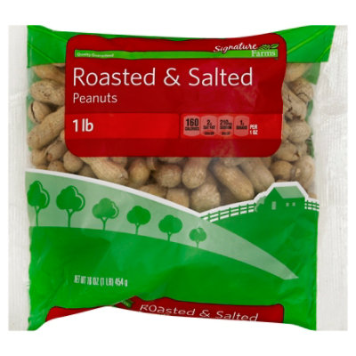 Signature Select/Farms Peanuts Roasted & Salted - 16 Oz
