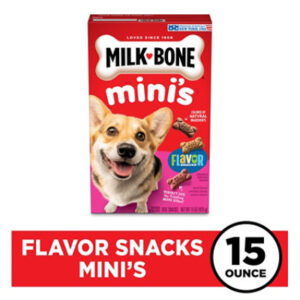 Milk-Bone Flavor Snacks Dog Snacks For All Sizes Minis Beef Chicken Bacon Flavor - 15 Oz