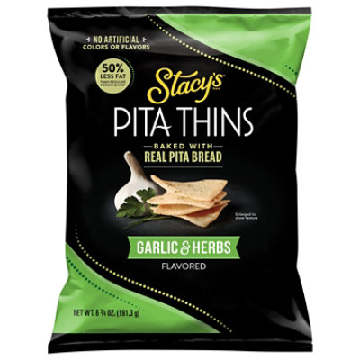 Stacy's Garlic and Herb Pita Thins Crisps - 6.75 Oz