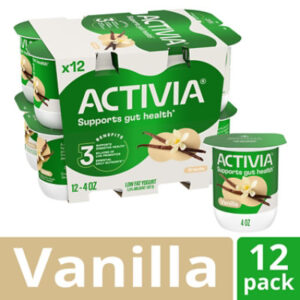 Activia Low Fat Probiotic Vanilla Yogurt - 12-4 Oz