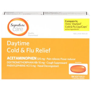 Signature Select/Care Cold & Flu Relief Daytime Non Drowsy Acetaminophen 325mg Softgel - 24 Count