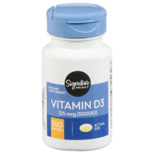 Signature Select/Care Vitamin D3 125mcg Dietary Supplement Softgel - 100 Count