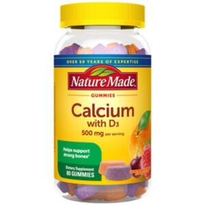 Nature Made Adult Gummies Calcium Cherry Orange & Strawberry - 80 Count