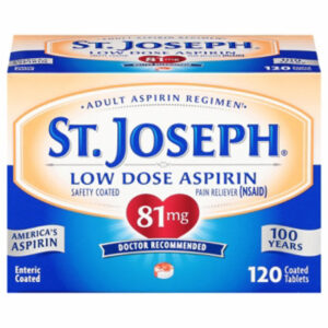 St. Joseph Aspirin Tablets Low Dose 81 mg Enteric Coated - 120 Count